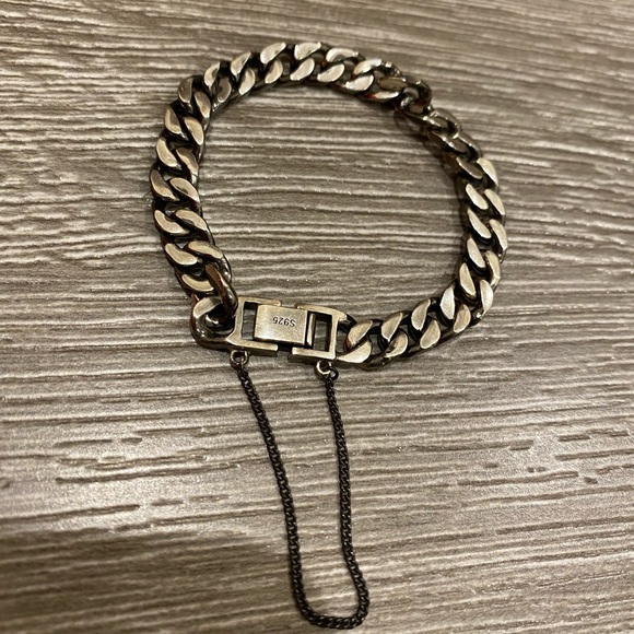 New 925 sterling silver chain bracelet set - Picture 3 of 6